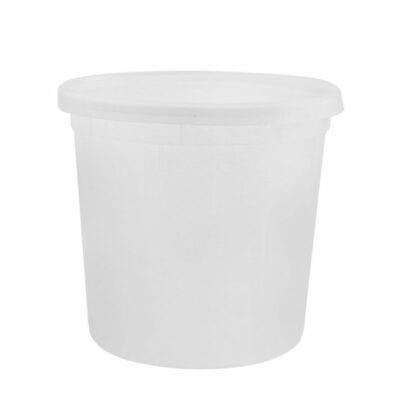 86 oz Deli Food Storage Containers With Lids For Soups Microwavable - 5 Pack