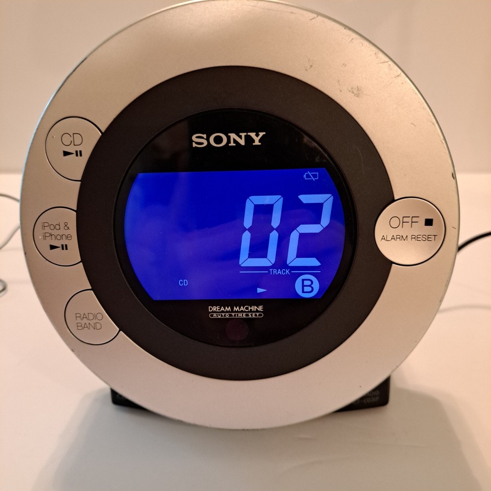 Sony Dream Machine ICFCD3iP FM/AM Clock Radio w/ CD Player, Tested eBay