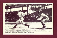 #69-B LOUIS LOUDEN & BUCK LEONARD, 1944 Negro League sepia postcard