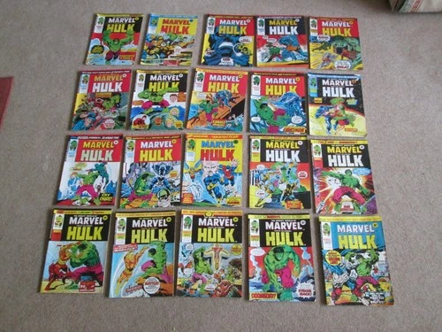 Run 20 Vintage 1976 The Mighty World of Marvel Incredible Hulk Comics 175 to 194