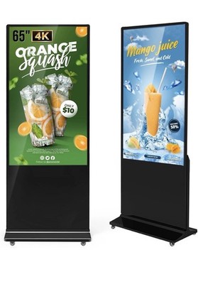 65in Digital Signage Floor Standing 4K Digital Signage Kiosk Advertising Display