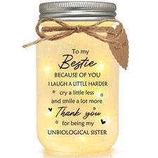 Best Friend Birthday Gifts for Women, Mason Jar Night Lights