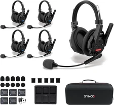 SYNCO XTALK XMAX5 Wireless Intercom Headset System Dual Ear 500m/1640ft 5Pcs/Set