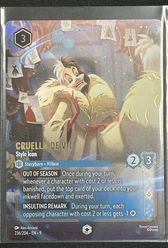 Disney Lorcana Fabled - Cruella De Vil  - Style Icon - Enchanted - 236/204