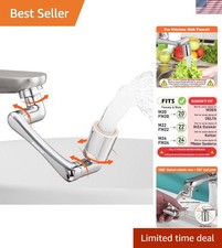 1440  Sink Faucet Aerator Extension Swivel Faucet Extender, 2 Sprayer Modes R...