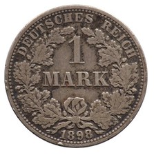 1 MARK 1898 A - ALLEMAGNE / GERMANY - argent / silver