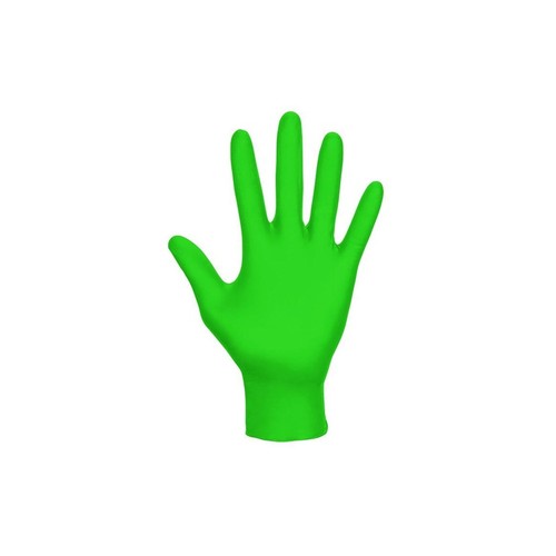 Bright Green Nitrile Gloves 100 Pack Powder Free Chemical Resistant Strong Grip - Picture 24 of 46