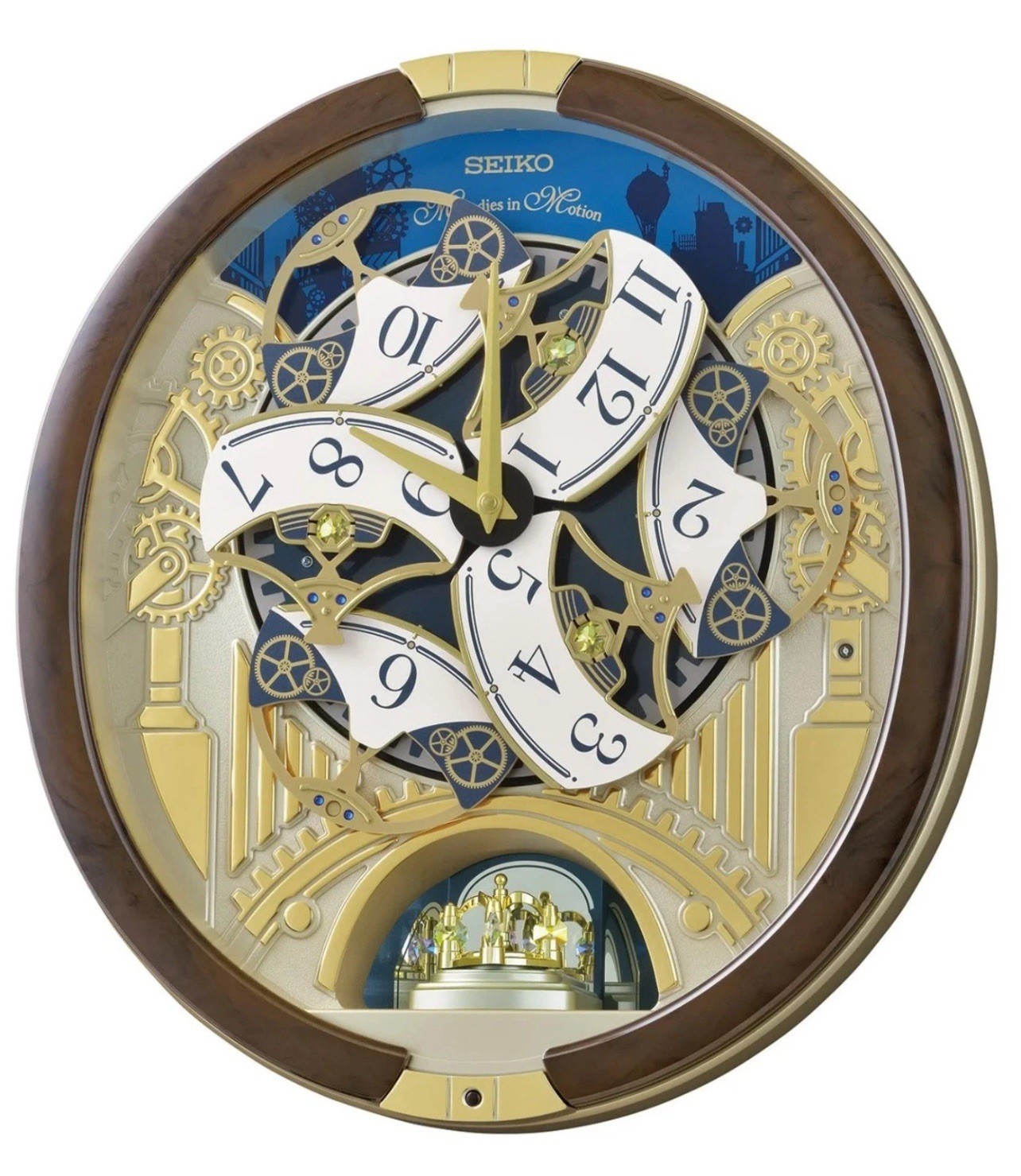 Seiko Melodies in Motion 2025 Golden Rhythm Musical Wall Clo