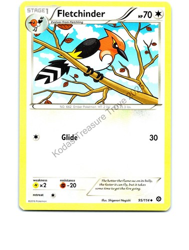 Fletchinder #95/114 XY - Steam Siege Uncommon Near Mint or Better