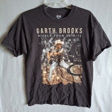 Garth Brooks World Tour 2014-15 Concert T-Shirt Black Hanes Beefy-T Mens Medium