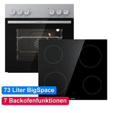 Einbauherd Set Glaskeramik Kochfeld Elektro B...