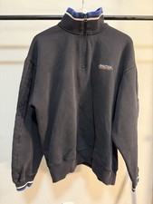 Vintage Nautica Competition Fleece Quarter Zip Black XL 90s Y2K Distressed