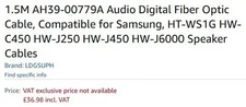 1.5M AH39-00779A Audio Digital Fiber Optic Cable