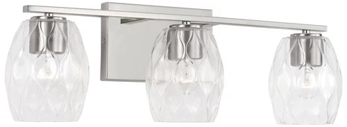Capital Lucas 24" Wide Brushed Nickel 3-Light Bath Light - Picture 2 of 6