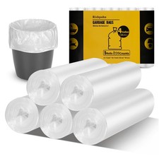 220Counts Small Trash Bags 4 Gallon, 1 Count Pack of 220 , Transparent