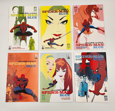 Marvel Spider-Man: Blue #1-6 Comic Book Lot Jeph Loeb Tim Sale Color