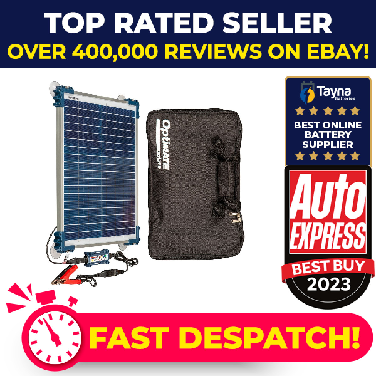 Optimate Solar Duo 20W 1.7A Charger/Optimiser Travel Kit
