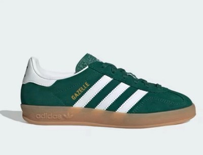 Adidas Gazelle Indoor Collegiate Green White Gum Bottoms JI2062