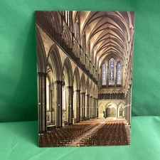Nave of Salisbury Cathedral, Wiltshire England, Postcard, unposted