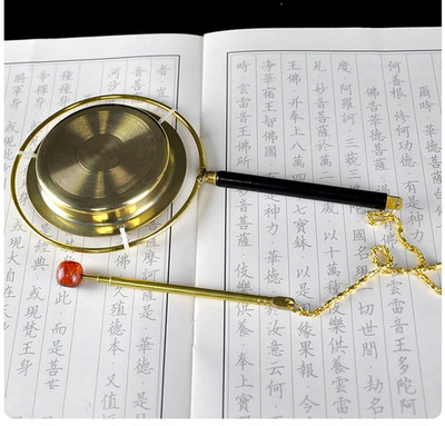 NEW shaolin Monk Meditation Straight bar pure copper Stretchable A chime stand