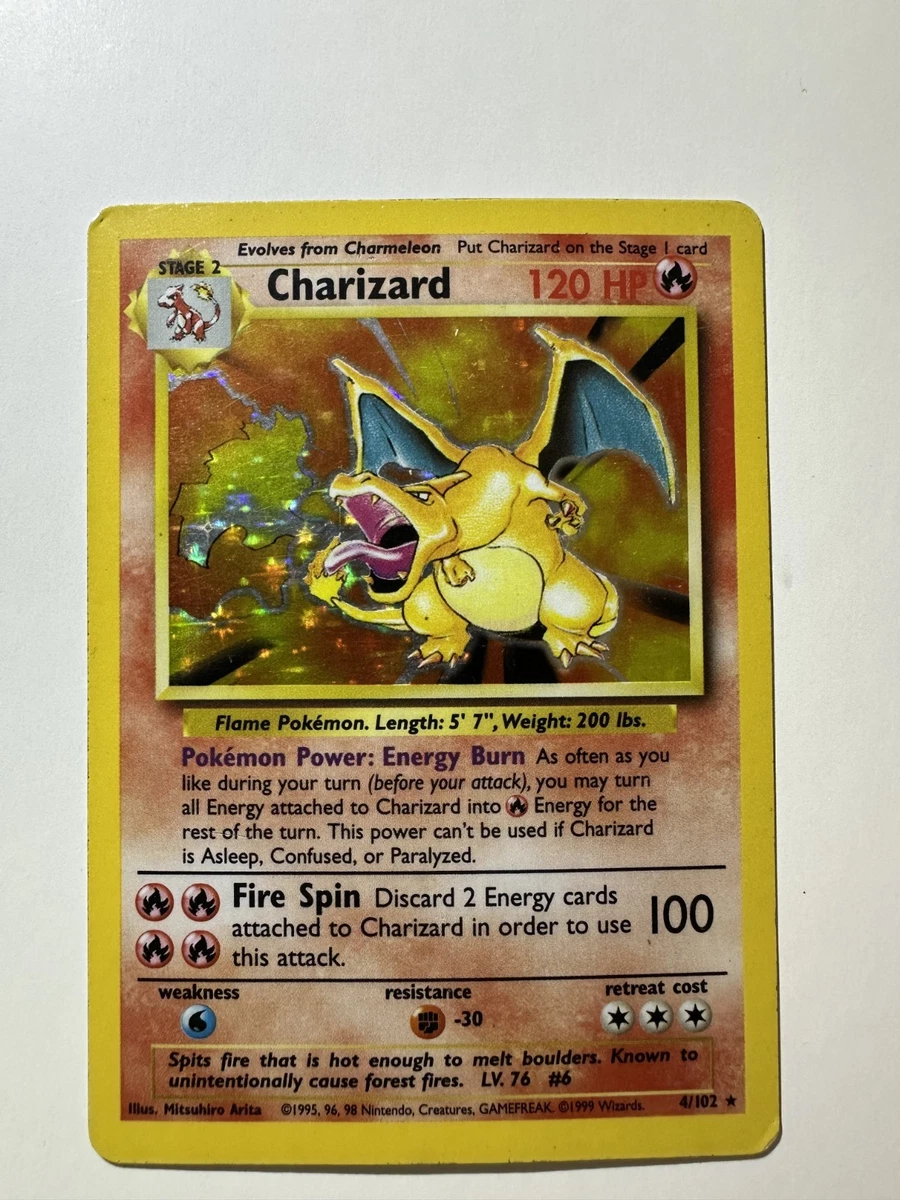 Charizard Pokémon TCG Holo Rare Base Set Individual Collectible