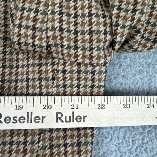 Banana Republic Wool Houndstooth Blazer Men 42R Brown Multicolor 2 Button Lined - Picture 7 of 22