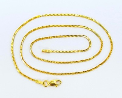 22K massiv Gold Franco Kette Collier 15,75 in Choker 1,18mm echt Punze 916