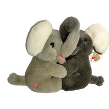 Vintage 1987 Dakin Elephant Hugs Love New