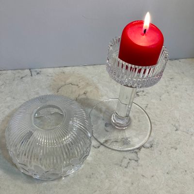 VTG Royal Limited Czech 24% Lead Crystal Daisy Fairy Lamp Pedestal