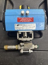 Rotex Pneumatic Actuator w/ Flow-Tek Series 7000 Ball Valve CF8M 1000 WOG – Used