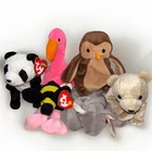 6 Vtg Beanie Pinky Mel Koala Panda Tiny Bumble Both Tags Almond Hoot Tush Only