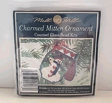 Mill Hill Charmed Mitten Ornament Counted Glass Bead Kit MHCM8 Frosty NEW