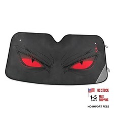 Evil Red Eyes Car Windshield Sun Shade Demonic 55 inch  27.6 inch multi 9