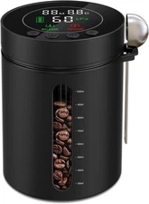 Automatic Vacuum Coffee Canister, 1.3L Airtight Food Storage Containers with ...