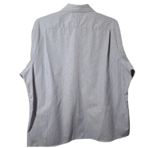 Structure (Fitted) Men's Light Blue/Grey Long Sleeved Collared Shirt Size 2XL - Image 3 of 4