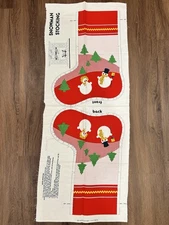 Cranston Christmas Cut Sew Fabric Snowman CHRISTMAS STOCKING 23" Long