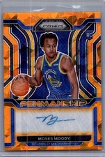 2021-22 Panini Prizm - Rookie Penmanship Moses Moody #RP-MMO Orange Ice Prizm...