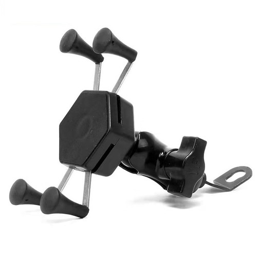 Support t��l��phone rotatif 360 degr��s pour moto et v��hicule ��lectrique - Photo 5 sur 24