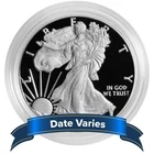 Proof $1 American Silver Eagle  1 oz  Random Date with Capsule NO OGP or COA