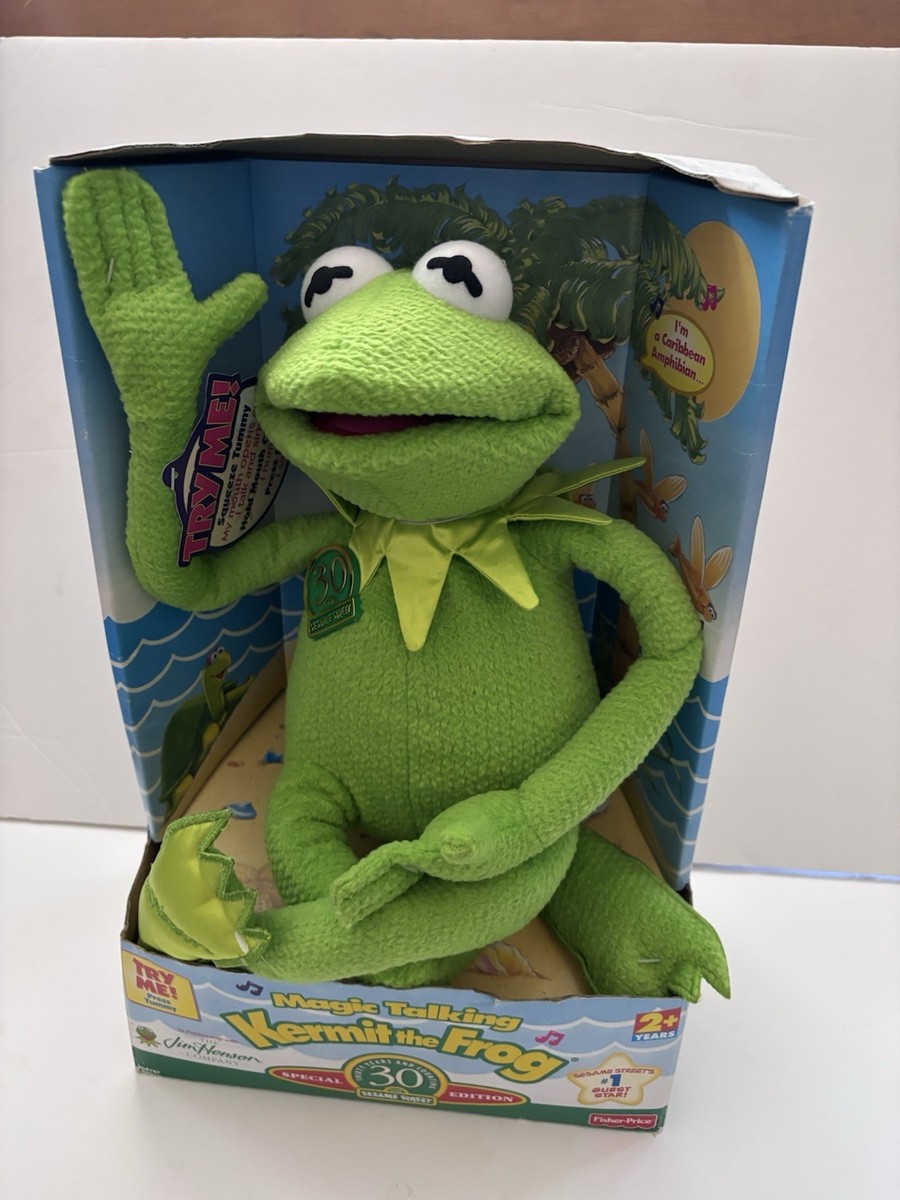 カーミットフロッグ Vintage 1999 Magic Talking Kermit The Frog Sesame Street 30th