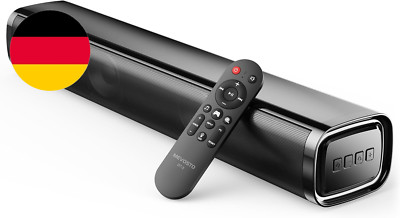 MEVOSTO Soundbar Für TV Geräte PC Gaming Soundbar 60W Mini 2.1CH Integrierte Sub
