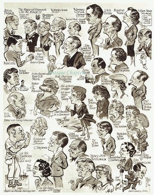 West Country Writers Association Annual Congress 1954 Mac Caricatures Article
