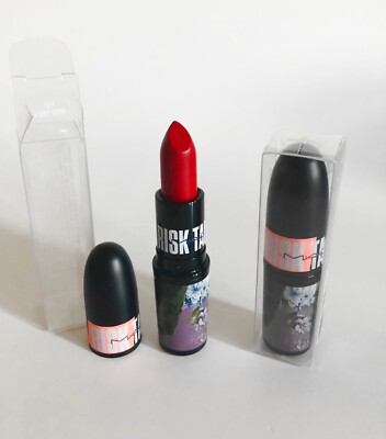 Mac Lipstick Retro Matte #707 RUBY WOO Red Ltd Ed Risk Taker Lot x2