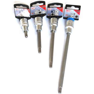 BGS Bit Einsatz Innenvielzahn Vielzahn Bit XZN, Nuss Antrieb 1/2'', Bits M5 - M18