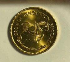 ANEUSER BUSCH CLYDESDALE GROWTH INNOVATION SUCCESS GOLD TONE COIN BUDWEISER BEER