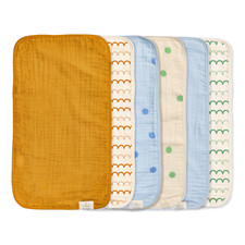 Nintara Baby Burp Cloths for Babies - Extra-Large, 7-Layer Absorbent, Pack of 6