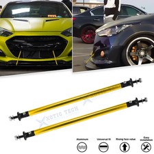 Set 7.87'' Sporty Gold Front Splitter Strut Rod Tie Bars For Genesis Hyundai Kia