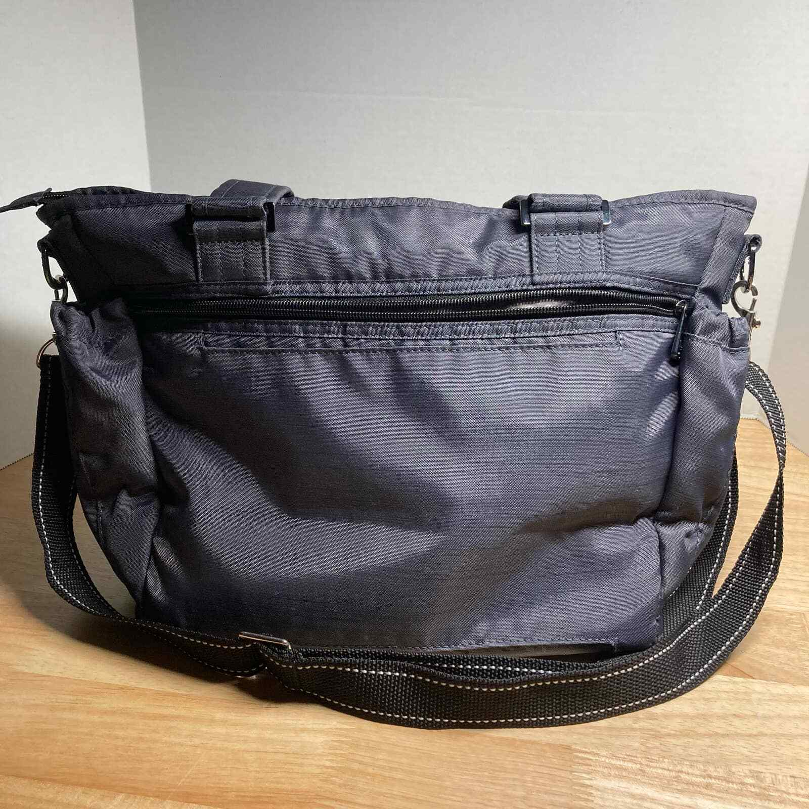 LUG Charter Dark Gray Quilted Handbag Tote Crossbody Strap PreOwned eBay