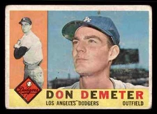 1960 Topps #234 Don Demeter - Los Angeles Dodgers (Low Grade)