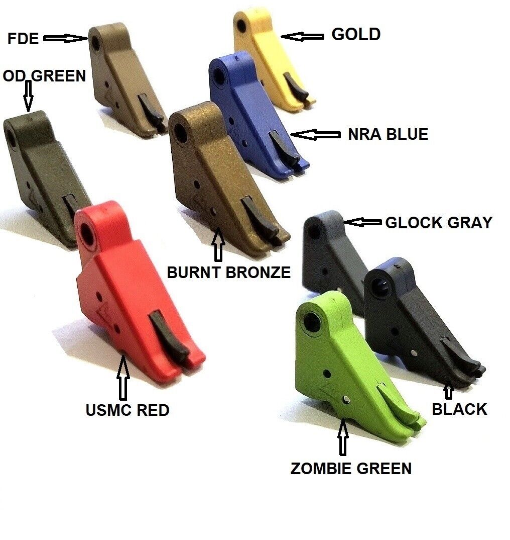 TANGO DOWN Flat-Faced Carry Trigger For All Glock Gen 5  Models Custom Coated